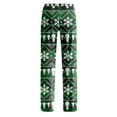 thumbnail image 4 of Dwralegc Christmas Pajama Pants Women Cute Xmas Holiday Elastic Waist Bottoms Casual Drawstring Comfy Pj Pant Wide Leg Lounge Winter Pants with Pockets Army Green M, 4 of 7