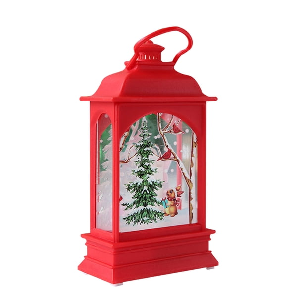 Decoración de Navidad, linterna de viento, lámpara de candelabro Ins, lámpara de queroseno de muñeco de nieve, decoración de escritorio, lámpara de vela electrónica Led Wmkox8yii FSASFJB36