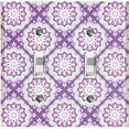 thumbnail image 1 of Metal Light Switch Plate Cover Mandala Purple Gray Floral Pattern Damask MDL107, 1 of 13