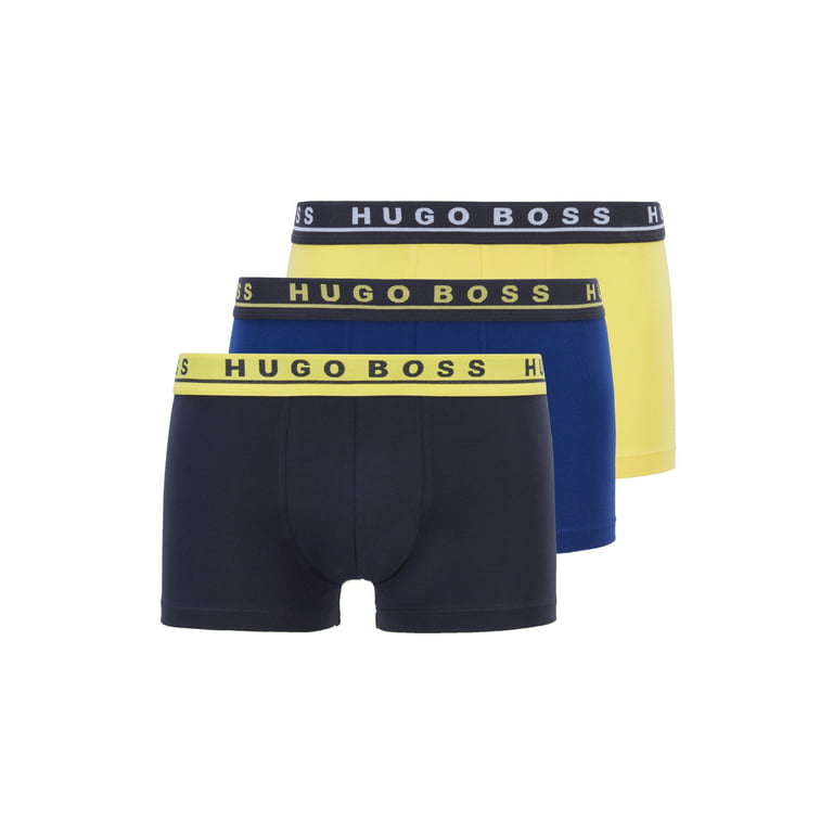 Three-pack of stretch-cotton trunks with logo waistbands 