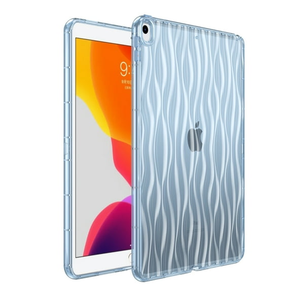 ELEHOLD Clear Case for New iPad mini 5/mini 4 11 inch, Water Ripples Pattern Soft TPU Cover with Shockproof Corner ,Slim&Lightweight for iPad Pro 11 (2024), Blue