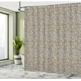 thumbnail image 4 of Ambesonne Vintage Shower Curtain, Baroque Floral Swirls Print, 69"Wx84"L, Cocoa, 4 of 4