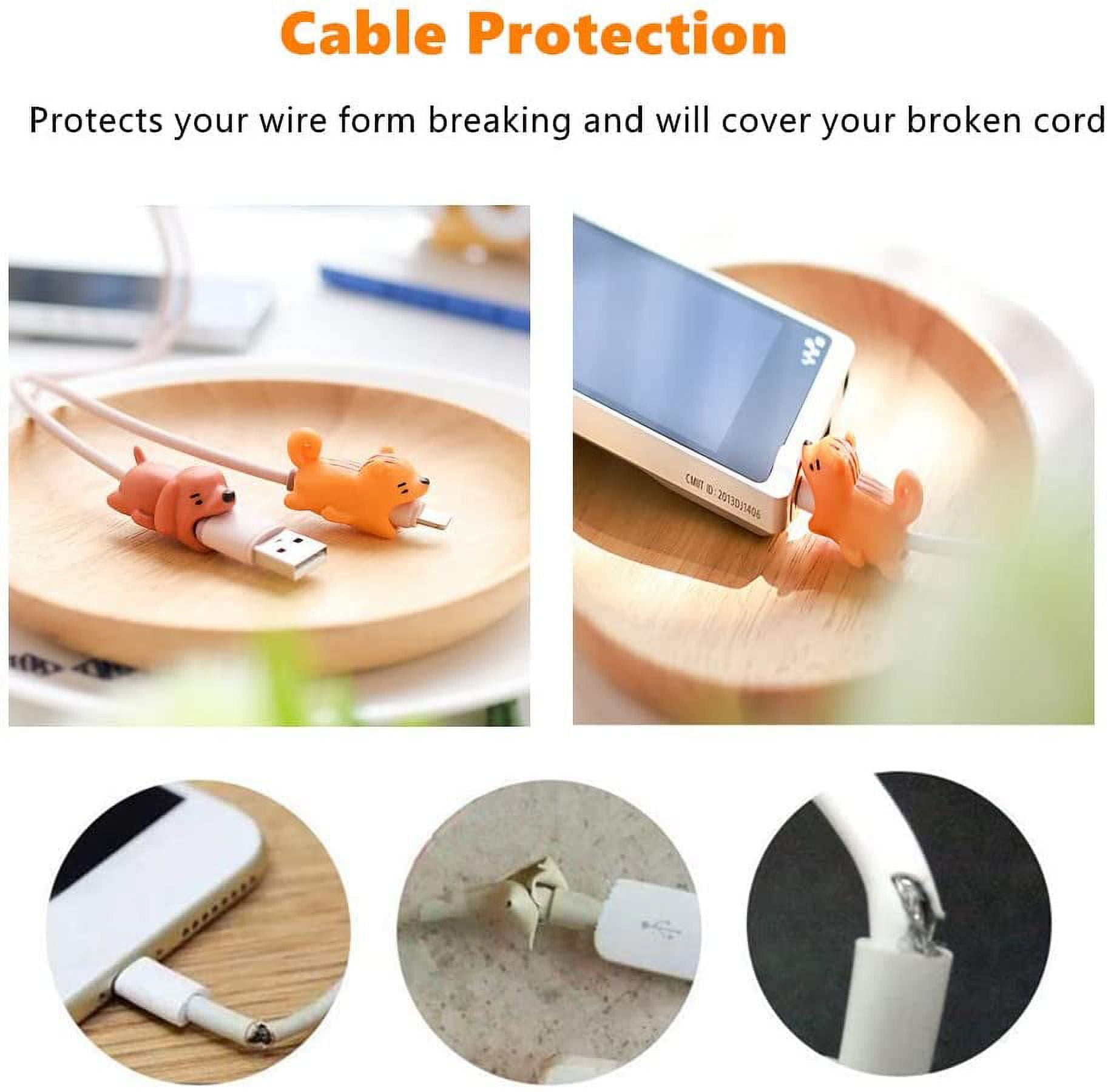 TUPARKA 18 PCS Protege Cable Animaux Mignons Attaque du câble Chargeur Cord  Saver Protecteur du câble de Chargement USB Compatible avec iPhone/Android