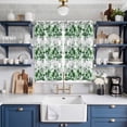 thumbnail image 2 of Green Floral Kitchen Curtains Window Panels, Vintage Farmhouse Garden Flower Leaves Insulated Window Treatment Curtain, Grommet Curtains for Bedroom/Living Room/Bathroom, 2 Piece 42"Wx63"L, 2 of 8