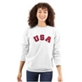 thumbnail image 3 of USA United States Patriotic 4th July Unisex Plus Fleece Graphic Sweatshirt Brisco Brands 2X, 3 of 6