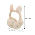 thumbnail image 2 of OULII Ear Warmers For Girls Lily Shape Beige 1Pack Winter Ear Muff Outdoor Activities, 2 of 7