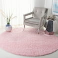 thumbnail image 2 of SAFAVIEH Primo Mason Solid Shag Area Rug, Light Pink, 6'7" x 6'7" Round, 2 of 7