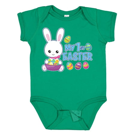 

Inktastic My 1st Easter with Bunny and Easter Basket Gift Baby Boy Bodysuit