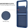 thumbnail image 5 of for Z Flip 4 Case, Galaxy Z Flip 4 Case, Slim Fit Ring Holder Kickstand Liquid Silicone Soft Gel Rubber Bumper Shockproof Case for Samsung Galaxy Z Flip 4 5G 6.7" 2022, Blue., 5 of 15