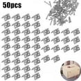thumbnail image 1 of 50Pcs Mini Brass Hinge for Small Craft Door Box Accessories Silver 8*10Mm, 1 of 5