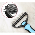 thumbnail image 5 of Cepillo para el pelo de mascotas, peine para el cuidado de mascotas, cepillo para el pelo de perros y gatos, rastrillo para perros enredados, peine para eliminar el pelo de perros y gatos, trompeta azul M oso de fresa Electrónica, 5 of 5