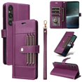 thumbnail image 1 of FOXDOCK Funda tipo Cartera para Sony Xperia 1 V – Cubierta de Cuero PU con Múltiples Ranuras, Bolsillo para Efectivo y Correa de Muñeca, 1 of 6