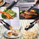 thumbnail image 5 of Toystoory Juego de 4 unidades de espátulas planas ranuradas con mango de colador de silicona para barbacoa, tortitas, carne, afinadores de Utensilios de cocina, 5 of 5