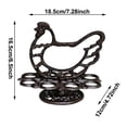 thumbnail image 2 of Cast Iron Chicken Egg Holder, Rustic Farmhouse Egg Rack, 8-Hole Cast Iron Egg Storage Tray For Kitchen Countertop Decor Black-18.5X16.5CM, 2 of 5