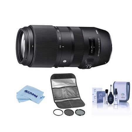 UPC: 0192223122697 | 100-400mm f/5-6.3 DG OS HSM Lens for Nikon F  Bundle with Hoya 67mm Digital Filter Kit II  Cleaning Kit  Cleaning Cloth