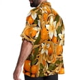 thumbnail image 3 of Tangerine Men's Short Sleeve Spread Collar Button Down Beach Print Casual Shirts, 3 of 6