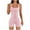 Pink, variant on JINMGG Shorts for Women Clearance $5 Spring and Summer Solid Tight Waistband Sleeveless Square Neck Short Jumpsuit Army Green M