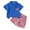 Blue, variant on Toddler Boy Outfits Summer Clothes Kids Cotton Cute Print Sleeveless Sports 12 18 24 Month 3T 4T 5T Baby Outfit Set Suits 2 Piece