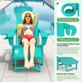 thumbnail image 3 of SERWALL Adjustable Folding Adirondack Chair with Footrest & Dual Cup Holders Set of 4, HDPE Foldable Multifunctional Adirondack Chair with Ottoman for Patio, Outdoor, Garden, Aruba, 3 of 7