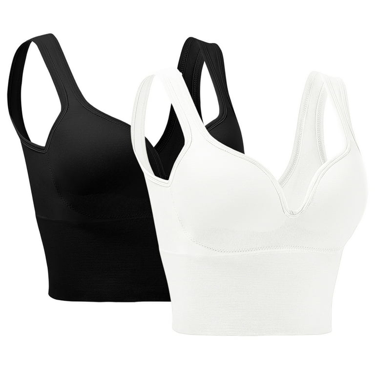 WOXINDA 2 Pieces Womens Sports Bra No Wire Comfort Sleep Bra Plus Size  Workout Activity Bras With Non Removable Pads Shaping Bra Womens Strapless  Bra 36c Push up Bras for Women 