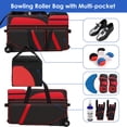 thumbnail image 3 of Bolso para patinar bolos Aleemin con 4 bolas con ruedas y bolsa adicional, color rojo, 3 of 7