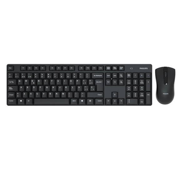 Kit Teclado y mouse Philips C501 Bluetooth Español Negro