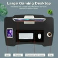 thumbnail image 6 of CL.HPAHKL 35.4Inch Gaming Desk Computer Desk for Small Area Corner, Z-shape Gaming Desk with Headphone Hook Gaming Table for PC Computer Table and Desks Small Portable Computer Desk Gaming PC Desk, 6 of 7