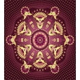thumbnail image 3 of Purple Mandala Duvet Cover Set, Iranian Middle Eastern Retro Floral Motif, Decorative 3 Piece Bedding Set with 2 Pillow Shams, Queen Size, Dried Rose Yellow, by Ambesonne, 3 of 3