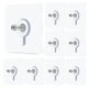 thumbnail image 1 of 10 ganchos adhesivos autoadhesivos para pared., 1 of 5