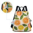 thumbnail image 5 of FORMRS Women's Travel Backpack Purse Anti-theft Hidden Pockets Casual Shoulder Bag, Beige Citrus Leaves, 5 of 7