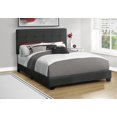thumbnail image 3 of Monarch Specialties Bed, Bedroom, Frame Only, Queen Size, Upholstered, Dark Grey Boucle, Transitional, 3 of 3