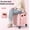 pink, variant on Collapsible Rolling Folding Dolly Cart for Teachers - Multi-Functional Teacher Dolly with Extra Storage, Durable Wheels, and Easy-to-Fold Design for Classroom, Office, Shopping