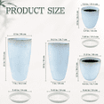 thumbnail image 2 of FIASON 4 Pack 24/21/12/10 Inch Tall Planters, Glossy Light Blue Speckled Faux White Ceramic Pots with Dual-Use Tray, Drainage Holes & Filter Screens, Indoor Outdoor Patio Porch Decor, 2 of 7