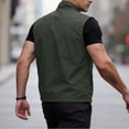 thumbnail image 4 of WRFWUL Mens Sleeveless Stand Collar Vest Lightweight Zip Up Outdoor Utility Gilet Casual Travel Workwear Jacket with Pockets, 4 of 7