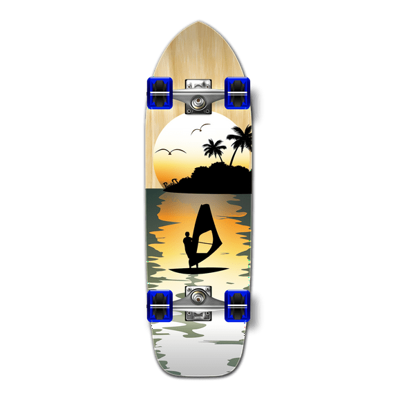 Yocaher Old School Longboard Complete - Natural Surfer