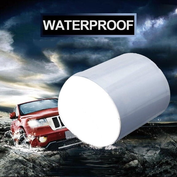 Waterproof Tape Rubberized Waterproof Automotive Tape, 4inches x 5ft White As Seen On TV