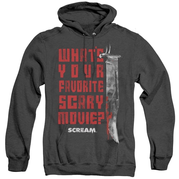 Scream Favorite Adult Heather Hoodie Sweatshirt Black