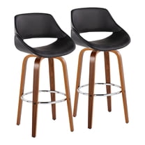LumiSource Fabrico 30" Fixed-Height Barstool - Set of 2