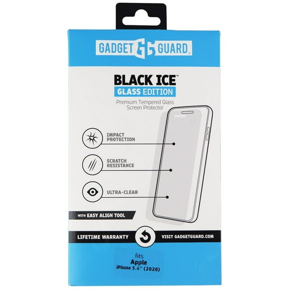 Gadget Guard Édition Glace Noire Verre Trempé pour Apple iPhone 12 mini - Transparent