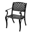 thumbnail image 6 of Outdoor Aluminum 7pc Black Rectangular Patio Dining Set and Six Chairs, 6 of 9