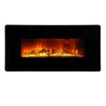 thumbnail image 2 of 36 Inch 1400W Wall Hanging / Fireplace Colorful / Fake Wood / Heating Wire / With Small Remote Control Electronic / Black, 2 of 24