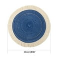 thumbnail image 3 of 6Pcs Round Tassels Dining Table Mat Placemats Heat Resistance Placemats Cup Mat Table Decorations for Dining Table, 3 of 9
