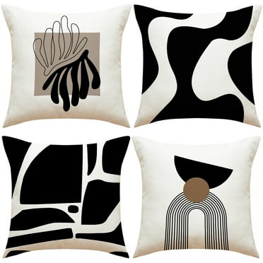 SDMNSG-T 18" x 18" Black Double-Sided 3D Printed Decorative Pillow Cover