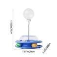 thumbnail image 3 of Cat Treat Dispenser Toy with Spinning Ball, Feather Teaser, and Interactive Track for Indoor Cat Entertainment and Exercise, 3 of 6