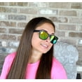 thumbnail image 6 of Flat Retro Sunglasses - Black Frame / Green Lens, 6 of 7