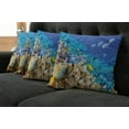 thumbnail image 5 of Ambesonne Fish Throw Pillow Cover 4 Pack, Aquatic Corals, 16", Turquoise Pale Yellow, 5 of 5