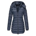 thumbnail image 1 of Parkas de manga larga para mujer, chaqueta holgada de longitud media y larga para otoño e invierno, chaqueta de plumón cálida, chaqueta de manga larga, abrigo para mujer, 1 of 2