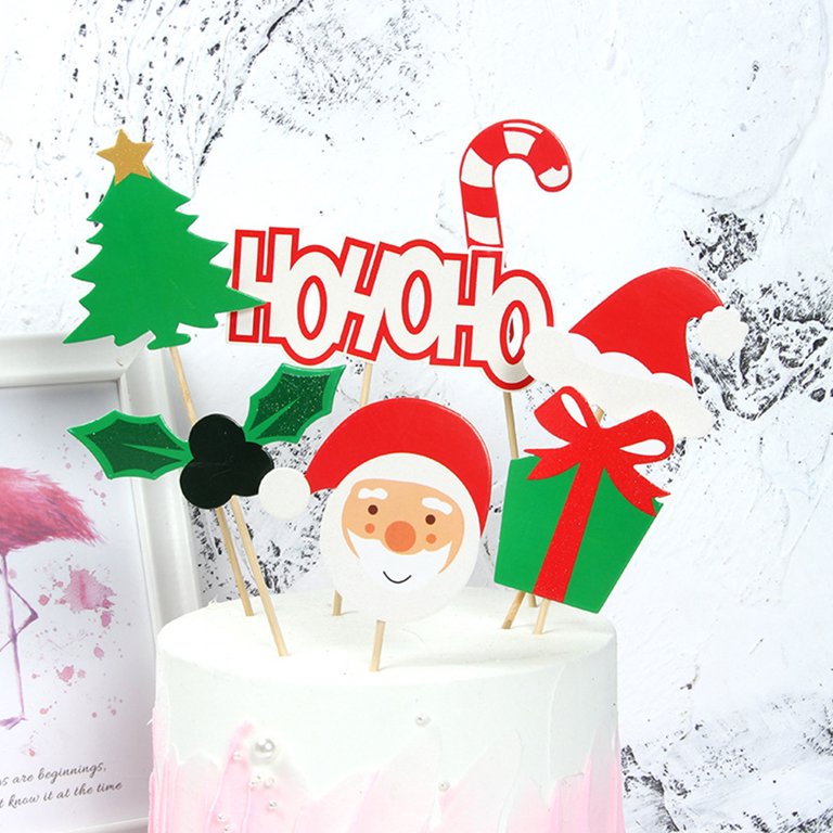  10pcs Cake Insert Fruit Pick Nativity Ornaments Christmas Cake  Picks Xmas Christmas Cocktail Picks Christmas Muffin Cake Picks Topersitos  Para Comida Cake Ornament Paper Cup Food : Grocery & Gourmet Food