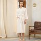 thumbnail image 4 of Gibobby Bata de seda para mujer Albornoz de tela de toalla para mujer, ropa de dormir de Color sólido de secado rápido(Blanco,XL), 4 of 5