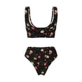 thumbnail image 5 of Daiia Red White Flowers Women's Bikini Set Two Piece Swimsuit High Waisted Bikini Adjustable Straps Bikini Perfect for Beach, Pool, and Summer Vacation-X-Large, 5 of 9